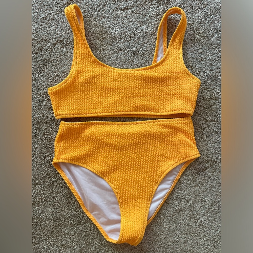 Never worn orange/yellow bikini two piece bathing suit